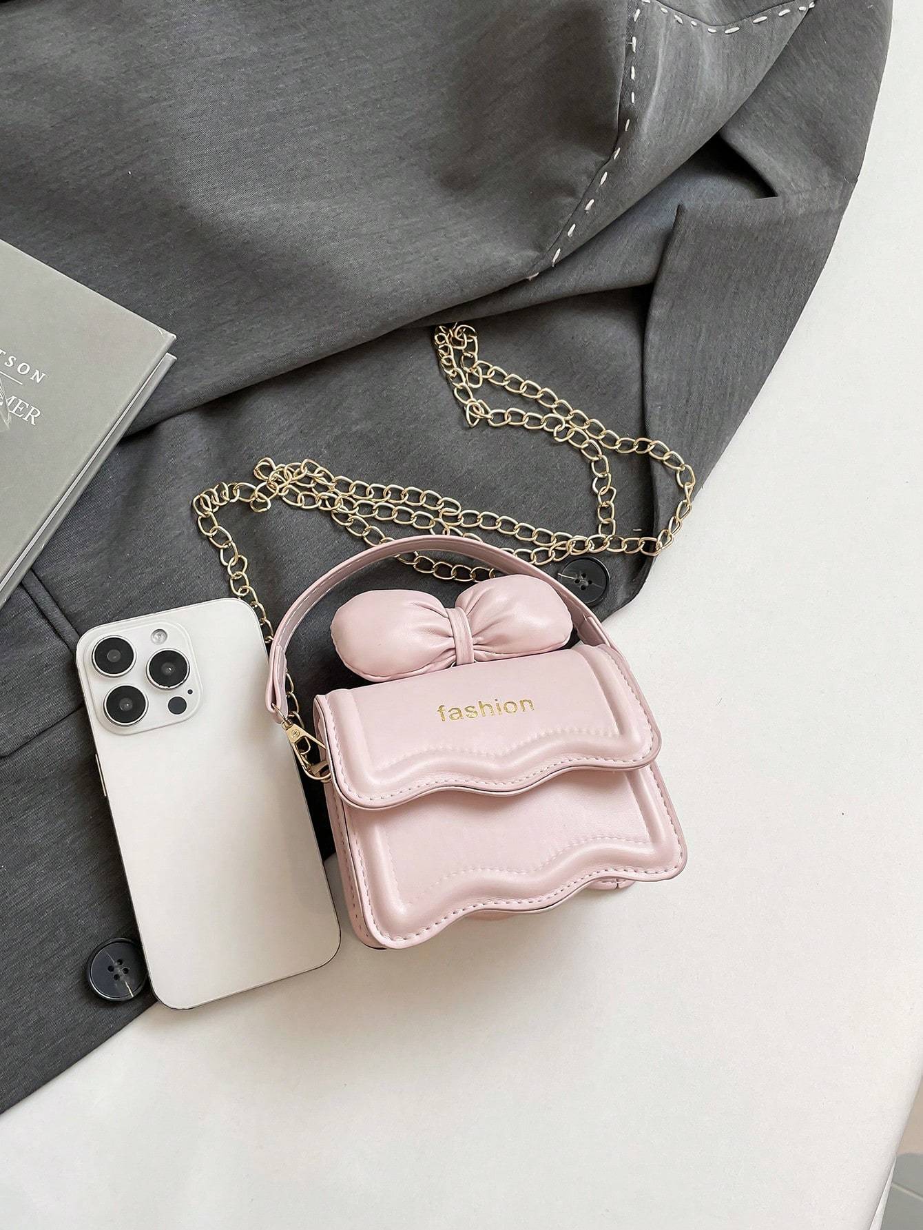 Autumn New Korean Version Mini Children's Girls Shoulder Bag Bow Chain Crossbody Small Bag Parent-child Bag Female Bag