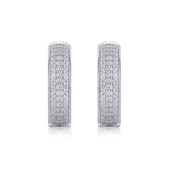 Years - Fashionable Earrings And Stud Jewelry Set With Moissanite S925 Sterling Silver And Platinum-plated Diamonds