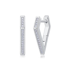 Coronation - Fashionable And Luxurious Diamond Jewelry Set With Moissanite S925 Sterling Silver And Platinum-plated Stud Earrings