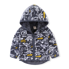 Spring And Autumn Girls' Polar Fleece Boy's Thick Jacket Sweatshirt