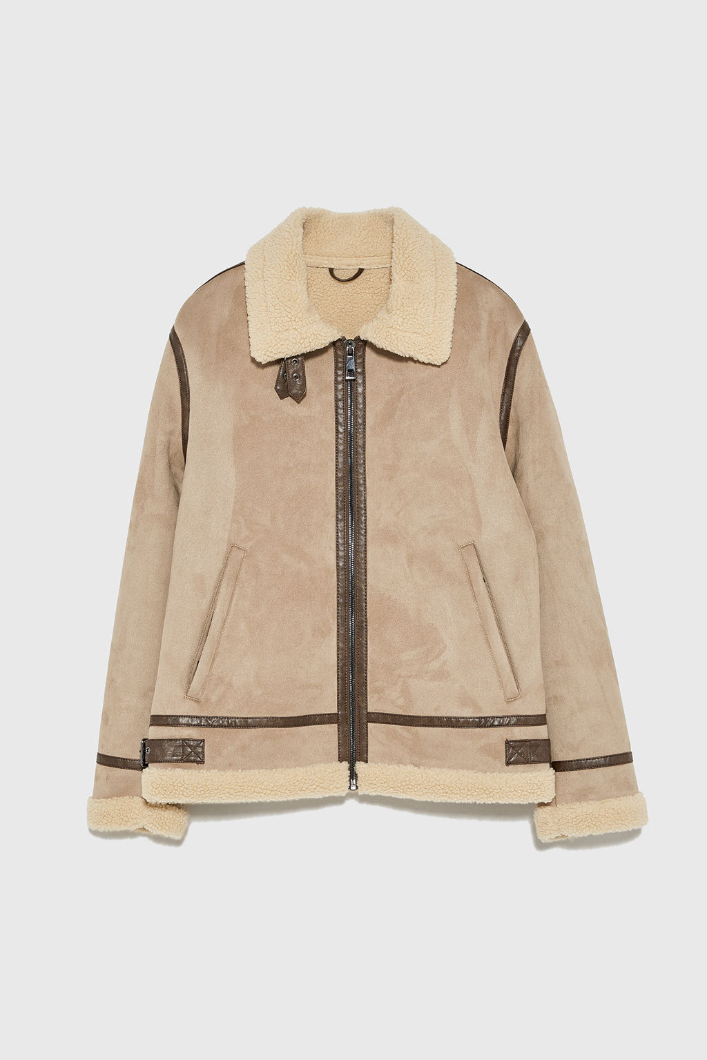 Men's Lapel Suede Fabric Jacket Coat
