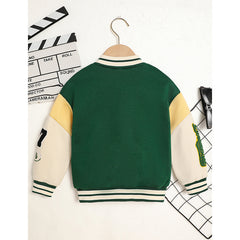 Toddler Kids Girls Boy's Trendy Embroidery Letters Print Jacket Baseball Collar Sports Casual Coat Children's Wear