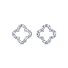 Seeking Happiness - Fashionable And Luxurious Diamond Jewelry With Moissanite S925 Sterling Silver And Platinum-plated Stud Earrings