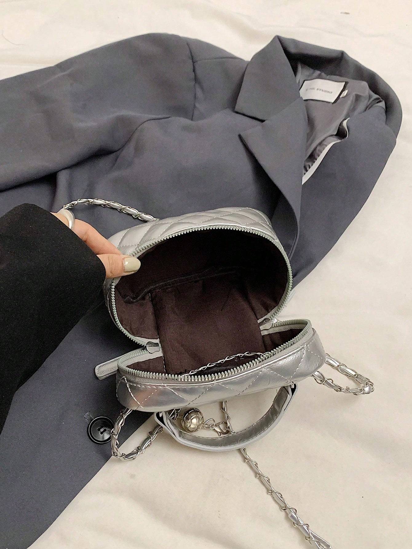 New Style Niche Design Fashion Mini Bag Women's Diamond Chain Messenger Bag Casual Handbag Bucket Bag