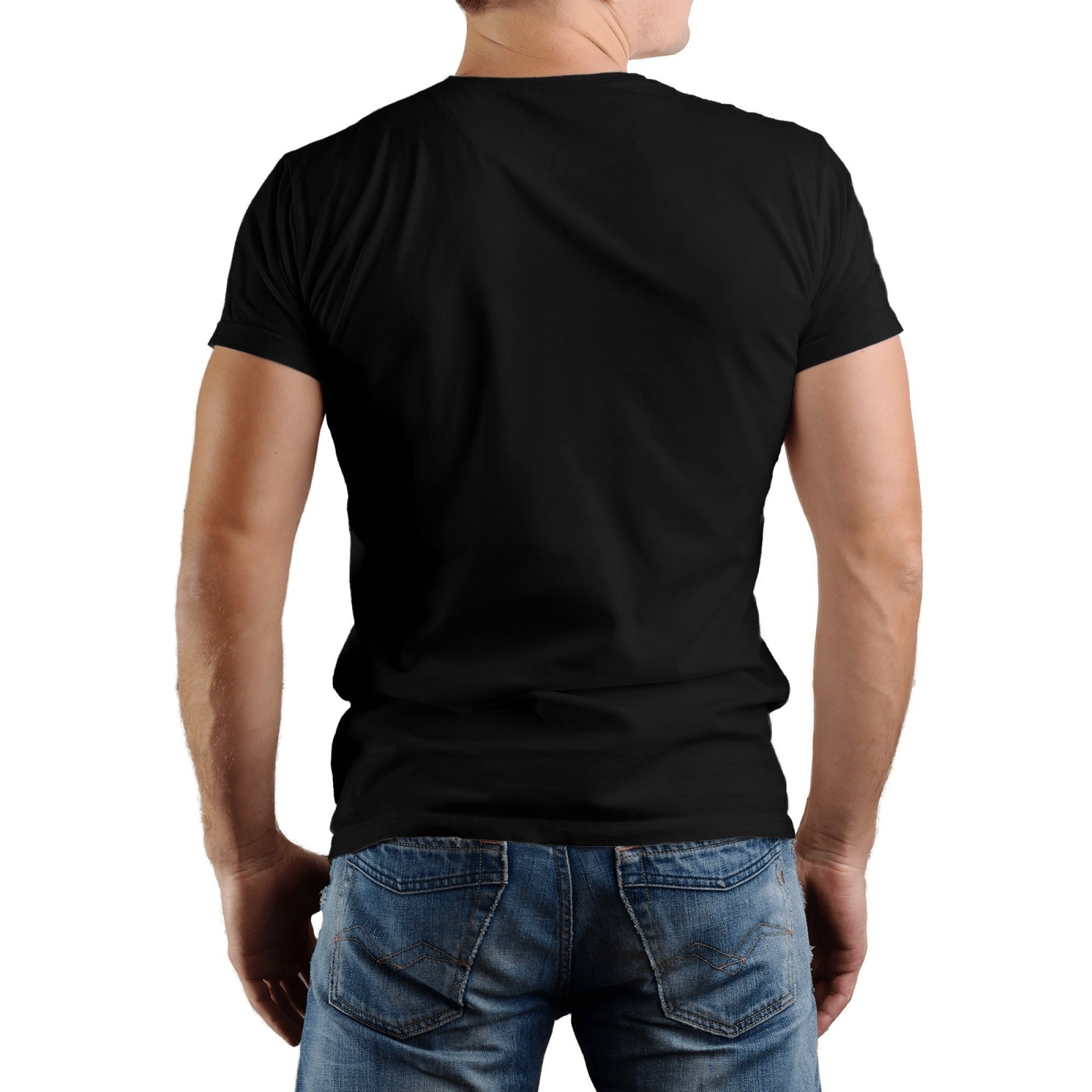 Solid Color Printed Men's Pure Cotton T-shirt - Casual Round Neck, Slightly Elastic, Suitable For Summer Knitted Fabrics, Classic Fit Adult Shirt, Couple Shirt