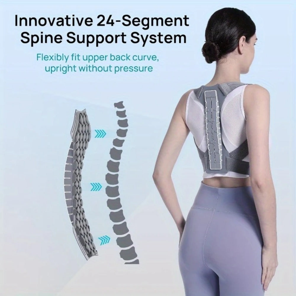 Back Support Posture Corrector For Women Men, Shoulder Supports & Immobilizers Scoliosis And Hunchback Adjustable Belt Back Brace For Lower Back Pain Posture Trainer