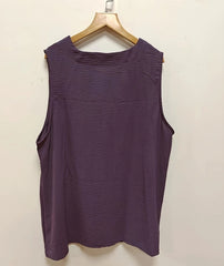 Self-pick-up Plus Size Women's Lightweight Sleeveless Top Solid Color Loose V-Neck Tank Top Only Self-pickup Is Supported