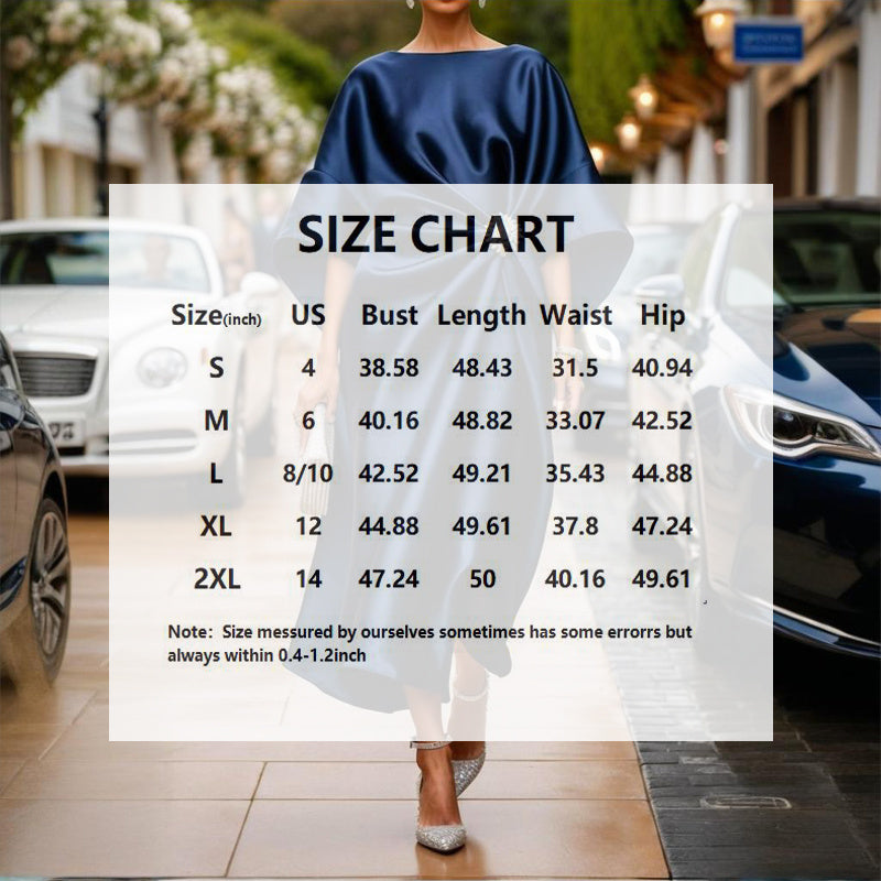Women's Elegant Solid Color Round Neck Half Sleeve Dress With Waist Ruffles - Cocktail Party & Evening Gown