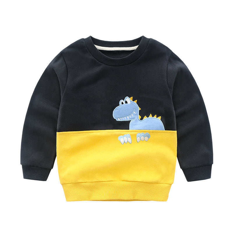 Children's Cartoon Pullover Long-sleeved Cotton Top