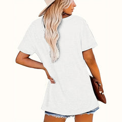 Women's Vibrant Butterfly & Tree Graphic T-Shirt - Breathable Round Neck Short Sleeve Tee, Soft Casual Summer Top